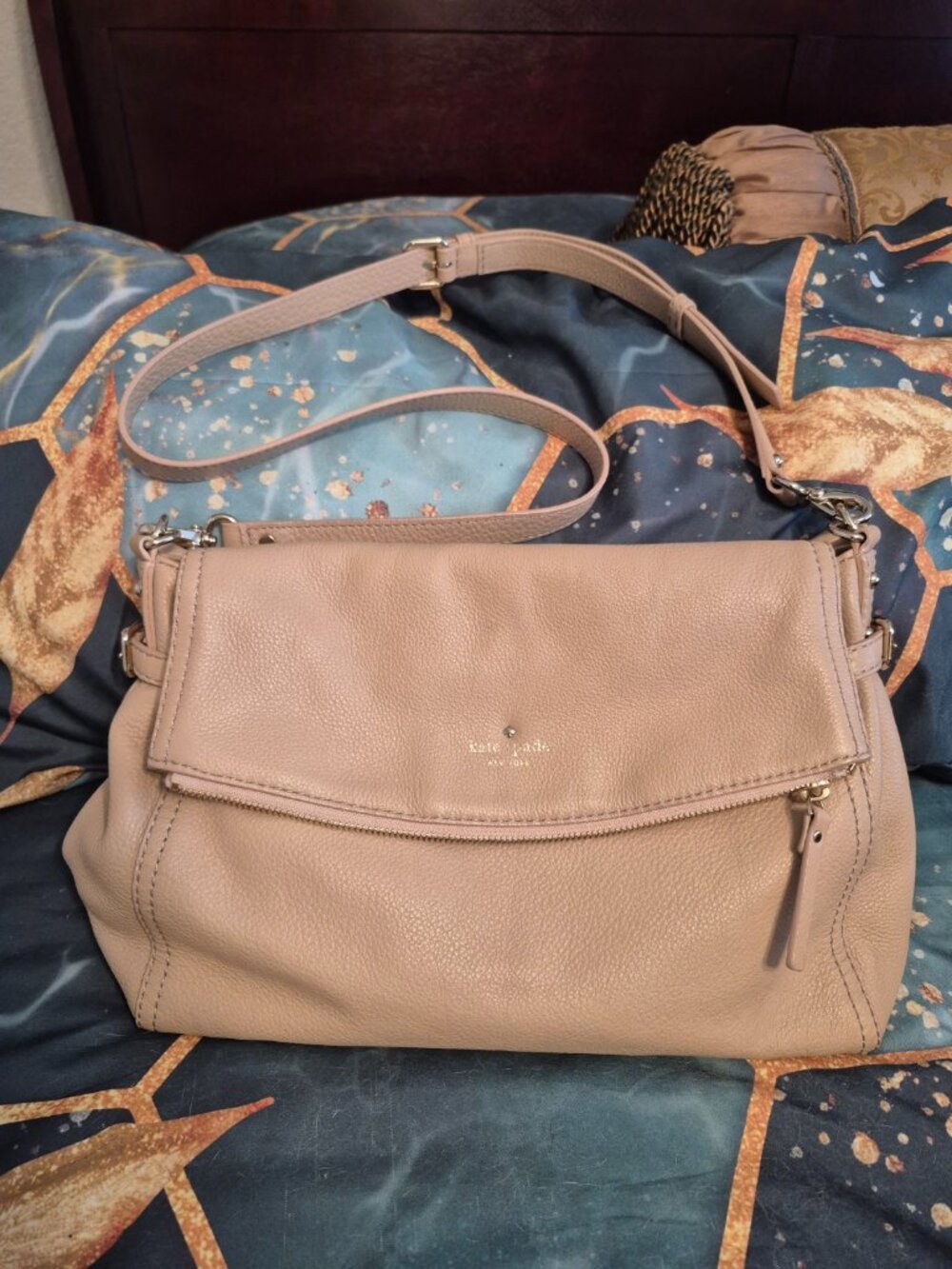 Kate Spade Tan Leather Cobble Hill Little Minka Crossbody Shoulder Bag Purse NEW